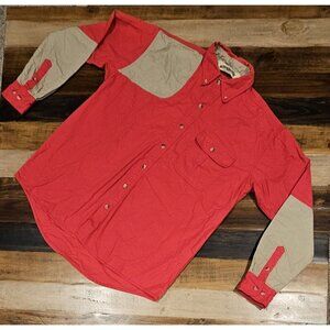 Bob & Allen Shooting Shirt Mens Large Red Safari Club Canvass Hunting Outdoors